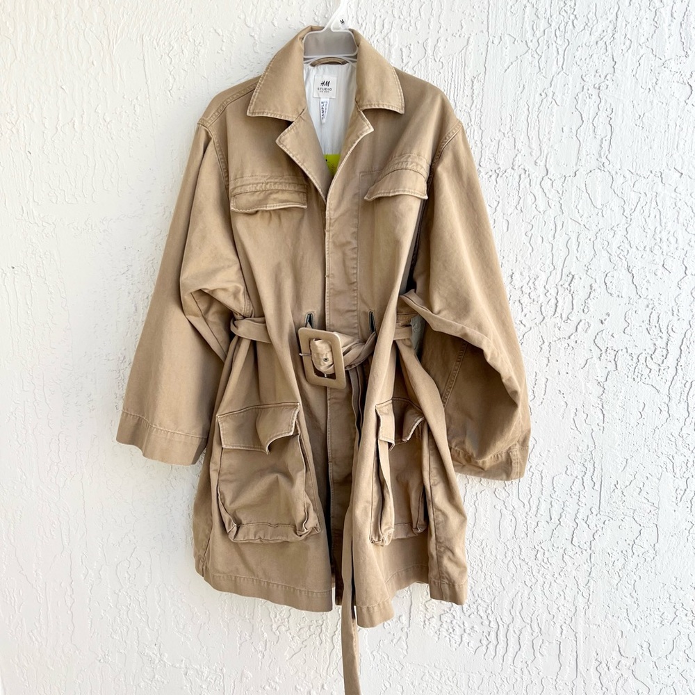 H&M Studio Beige Trench Sz S, M, or L